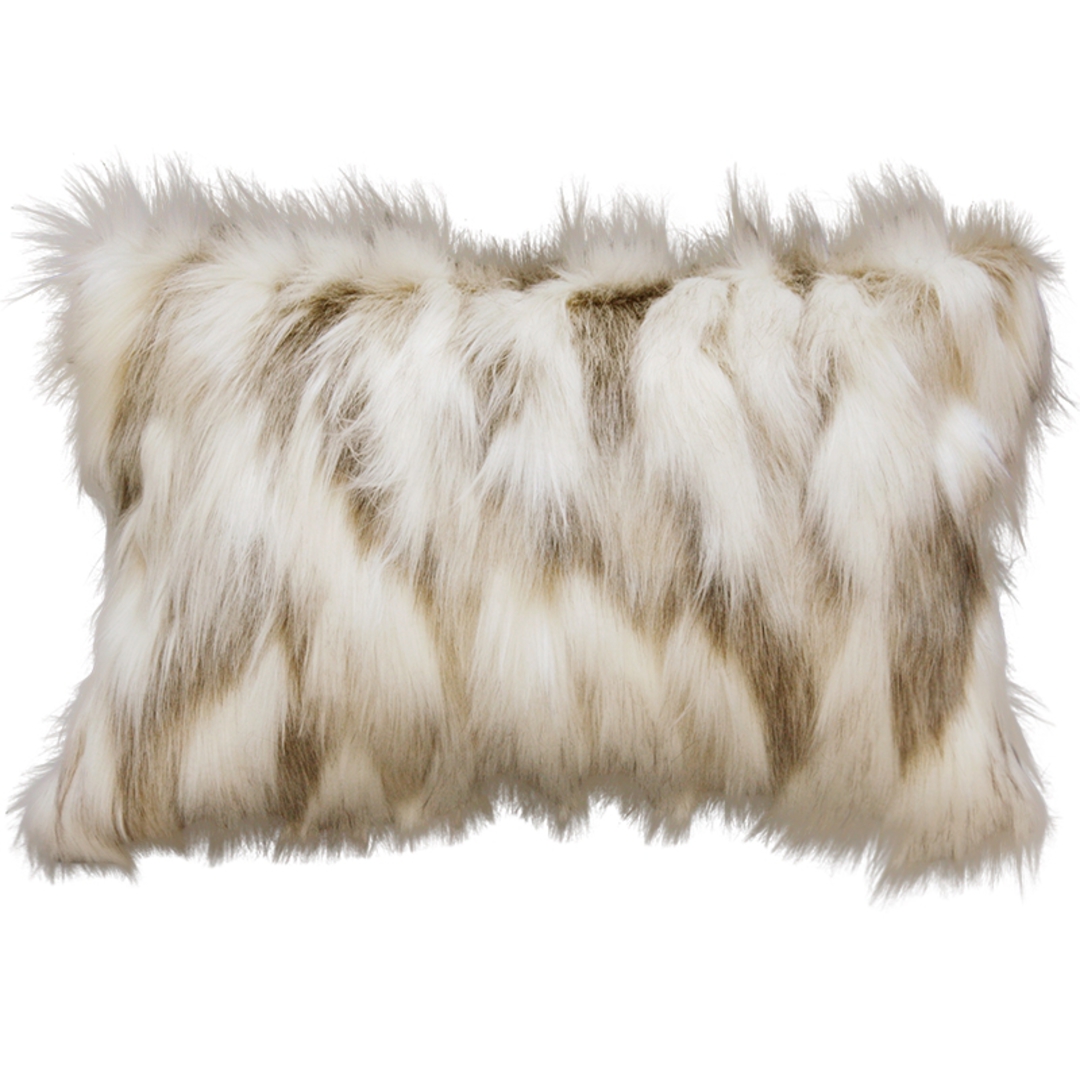 Heirloom Exotic Faux Fur - Cushion / Throw- Snowshoe Hare image 3